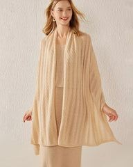 Classic Cashmere Wrap Scarf, Camel