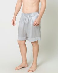 Comfortable Silk Luxury Men Shorts, Grey