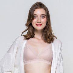 Concise Lace Comfy Silk Bralette Bra