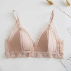 Concise Lace Comfy Silk Bralette Bra