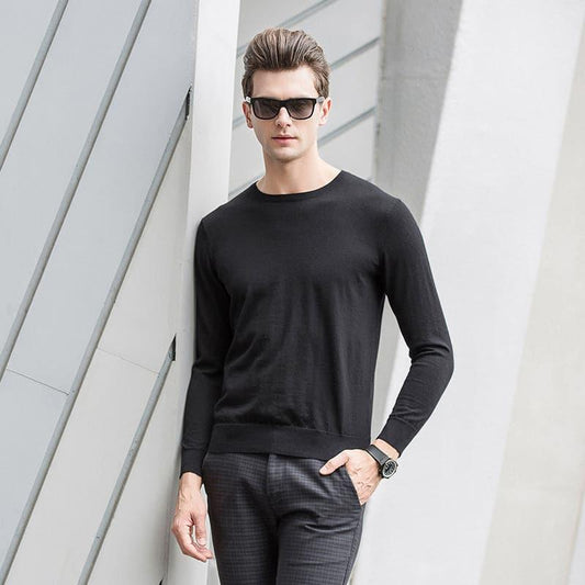 Crew Neck Cashmere Sweater for Men