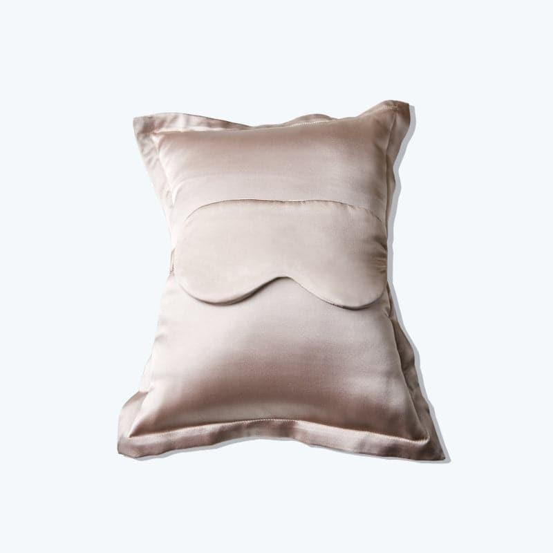 Cushion and Eyemask Silk 2 Pcs Travel Set, Pink