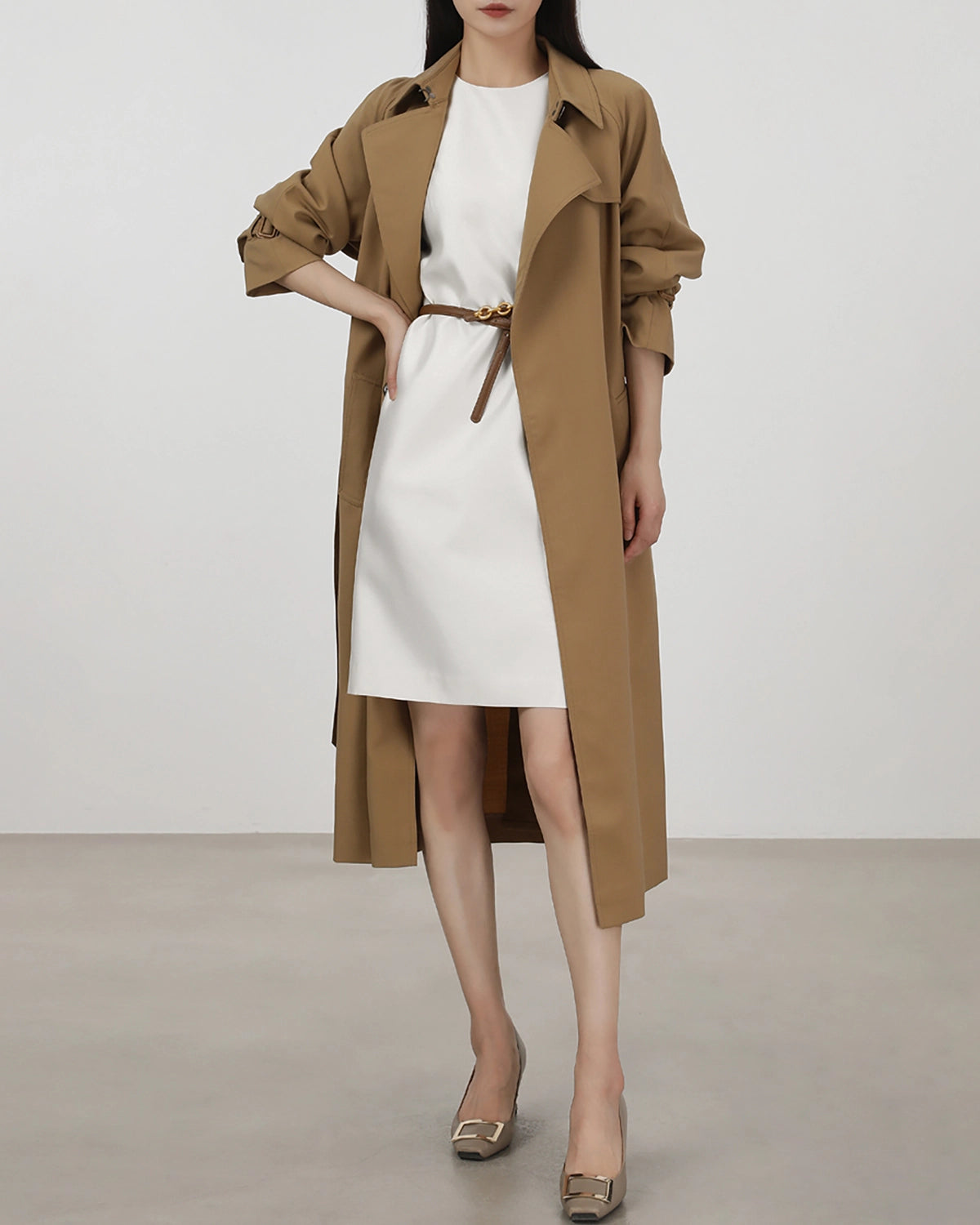 40 Momme Sleeveless Silk Straight Dress, White