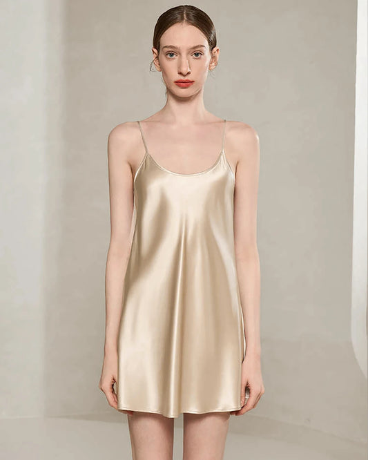 Women's Washable Silk Short Nightgown - DAISYSILK UK