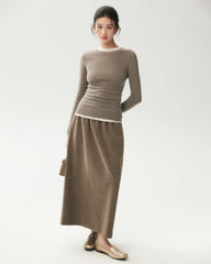 100% Merino Wool Crew Neck Top