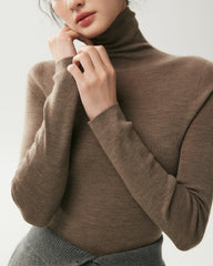 100% Merino Wool Funnel Neck Top