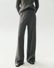 Merino Wool Straight Leg Knit Trousers