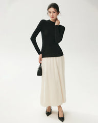 100% Merino Wool Mock Neck Top
