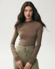 100% Merino Wool Mock Neck Top