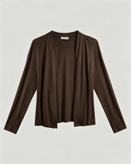 Washable Silk Jersey Draped Cardigan