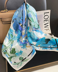 Watercolor Print Lily Silk Scarf