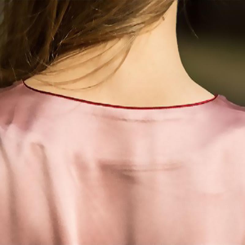 Comfy Silk Nightgown with Belt, Pink