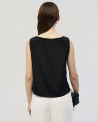 22 Momme Silk Cowl Neck Sleeveless Top