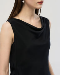 22 Momme Silk Cowl Neck Sleeveless Top