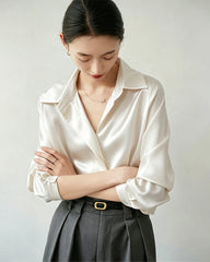 22 Momme Silk Hidden Placket Blouse