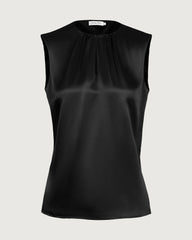 22 Momme Silk Split Neck Sleeveless Tank Top
