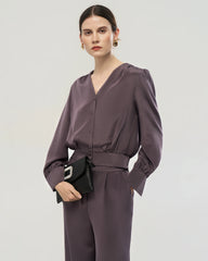 22 Momme Silk Shirt and Straight Pants Set