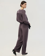 22 Momme Silk Shirt and Straight Pants Set