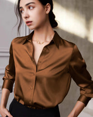 22 Momme Silk Long Sleeve Shirt for Women