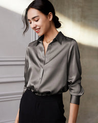 22 Momme Silk Long Sleeve Shirt for Women