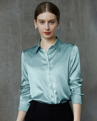 22 Momme Silk Long Sleeve Shirt for Women