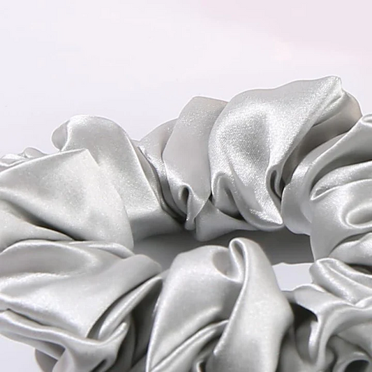 3.5 CM Midi Silk Scrunchies, Grey
