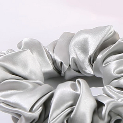 3.5 CM Midi Silk Scrunchies, Grey