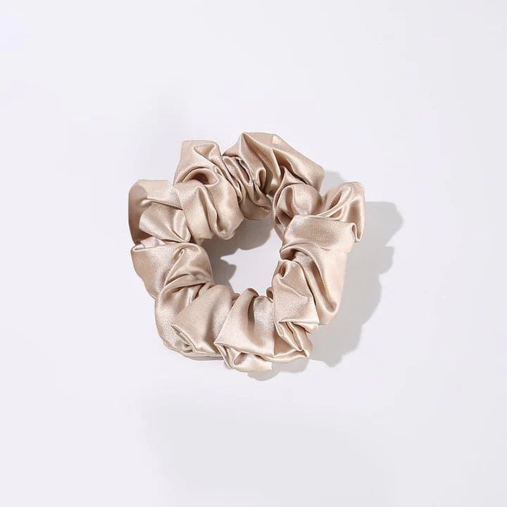 3.5 CM Midi Silk Scrunchies, Champagne