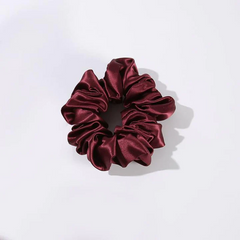 3.5 CM Midi Silk Scrunchies, Wine Red