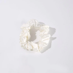 3.5 CM Midi Silk Scrunchies, Ivory