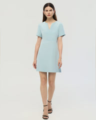 40 Momme Silk A Line Short Sleeve Dress