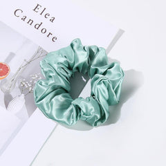 5CM Large Silk Hair Scrunchies, Light Green