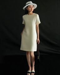 37 Momme Silk and Wool Midi Dress - DAISYSILK UK