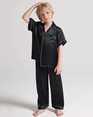 Boys Short Sleeve Silk Pajamas Set - DAISYSILK UK