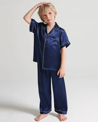 Boys Short Sleeve Silk Pajamas Set - DAISYSILK UK