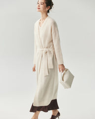Cashmere Silk Belted Wrap Cardigan