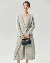 Cashmere Silk Belted Wrap Cardigan