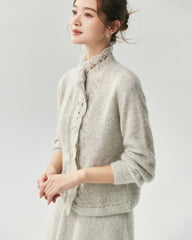 Cashmere Silk Pointelle Cardigan