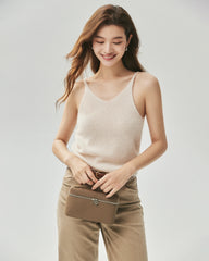 Cashmere Silk V-Neck Cardigan & Camisole