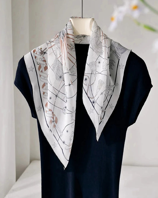 Chorus Stellarum Silk Square Scarf