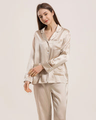 Classic Silk Pajamas For Women, Champagne