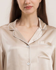 Classic Silk Pajamas For Women, Champagne