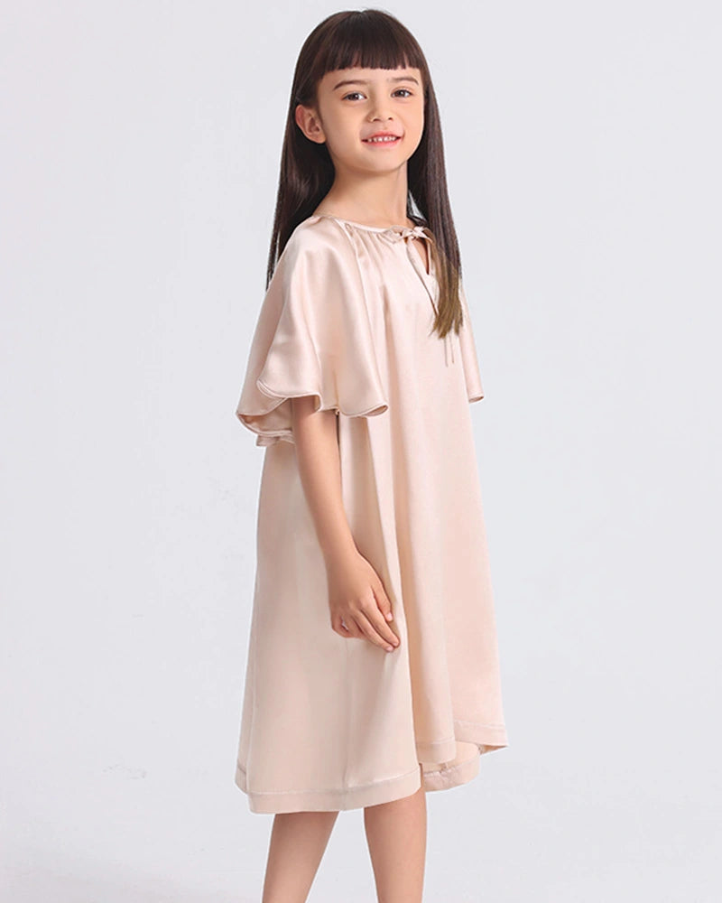 Bat-sleeved Nightdress for Girls - DAISYSILK UK