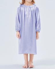 Long Silk Shirt Pajamas Sleepwear For Girl