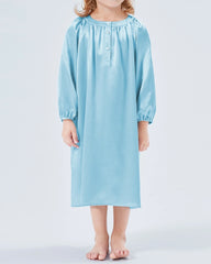 Long Silk Shirt Pajamas Sleepwear For Girl