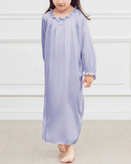 Girls Long Sleeve Silk Nightgown - DAISYSILK UK