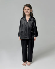 Classic Long Sleeve Kids Silk Pajama Set - DAISYSILK UK