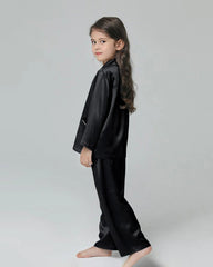 Classic Long Sleeve Kids Silk Pajama Set - DAISYSILK UK