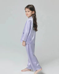 Classic Long Sleeve Kids Silk Pajama Set - DAISYSILK UK