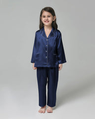 Classic Long Sleeve Kids Silk Pajama Set - DAISYSILK UK